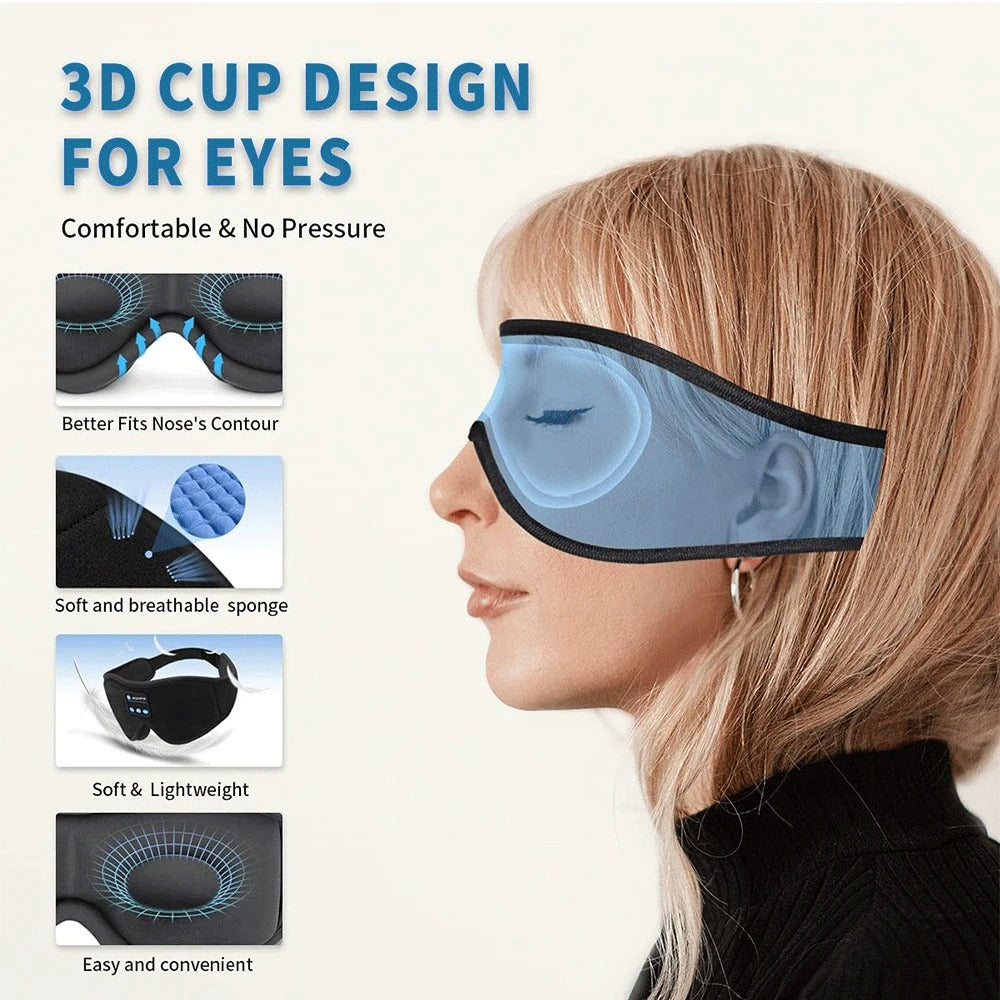 3D Sleeping Mask with Headphones